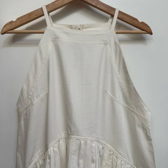 Pilcro Anthropologie Kyla Flounce Mini Dress Women Small Petite Pockets - Picture 3 of 15